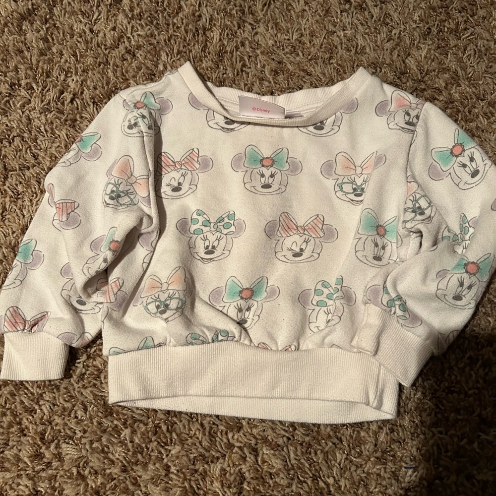 Disney Kids Minnie Mouse Sweatshirt - White